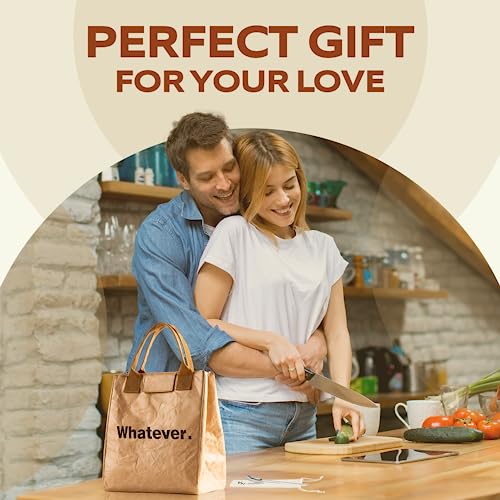 VonNova Women’s Insulated Lunch Bag with Premium 4mm Cooler Insulation, Cute Large 7L Lunch Tote for Office, Durable Small Lunch Box for Women, Stylish Lunchbox for Adults, Teens, Nurses, Teachers - color: Brown-Whatever