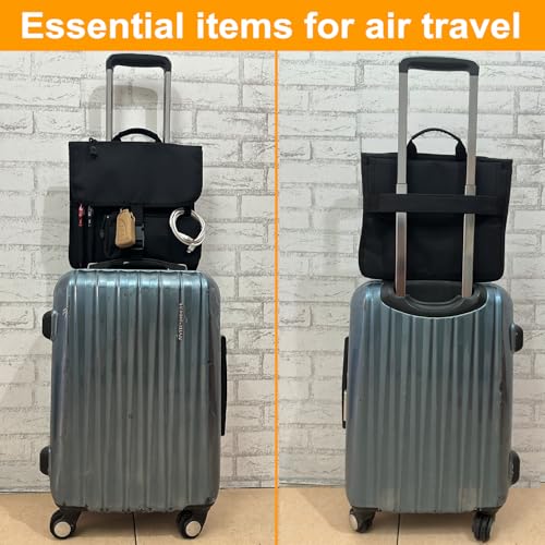 Airplane Seat Storage Pocket, International Travel Essentials,Airplane Pocket Organizer, Airplane Travel Accessories,Removable Toiletry Bag Designed - color: black