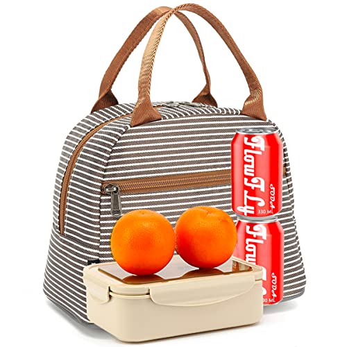 FlowFly Insulated Lunch Cooler Bag - Tote Bag Organizer for Women/Men, Coffee - color: Coffee