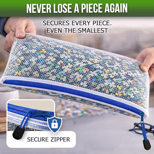 10 Pack Large Mesh Zipper Pouch B4 (12x15in) - Game Bags for Puzzle and Toy Storage Bags - Board Game Storage Zip Plastic Mesh Bags for Toys & Playroom Organization and Storage Zippered Pouches Folder - size: 10 Pack B4