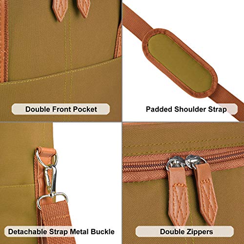 Tirrinia Insulated Wine Gift carrier - 3 Bottle Travel Padded Wine Carry Cooler Tote Bag with Handle and Adjustable Shoulder Strap, Khaki - color: Khaki