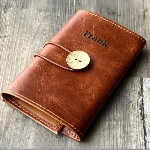 HARDISTON Custom Leather Tech Organizer Roll – Personalized Cord Pouch for Travel Tech Accessories, USB Cables, Charger, Passport, SD Cards – Handmade Gift for All
