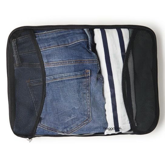 Baggallini Compression Cube 3-piece set - Lightweight Compression Packing Cubes for Travel - color: Black