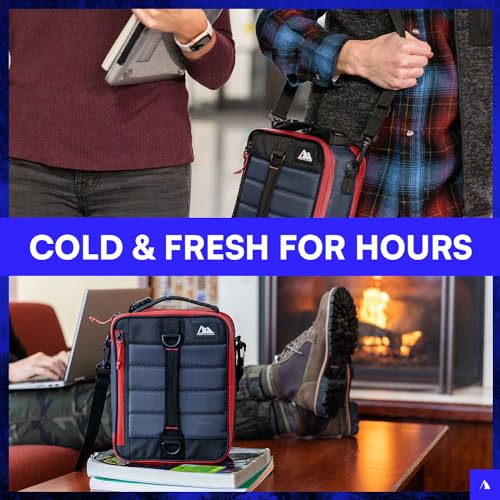 Arctic Zone Ultimate Expandable Insulated Lunch Box, Dual Compartment Insulated - Navy - color: Navy