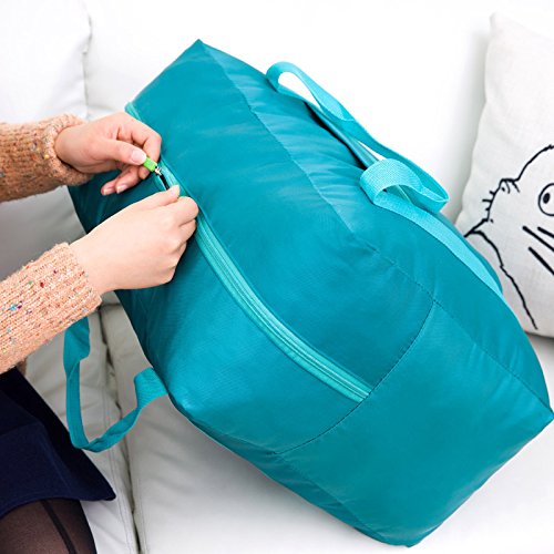 Travel Luggage Duffle Tote Bag Lightweight Waterproof Foldable Storage Carry Bag (Blue)