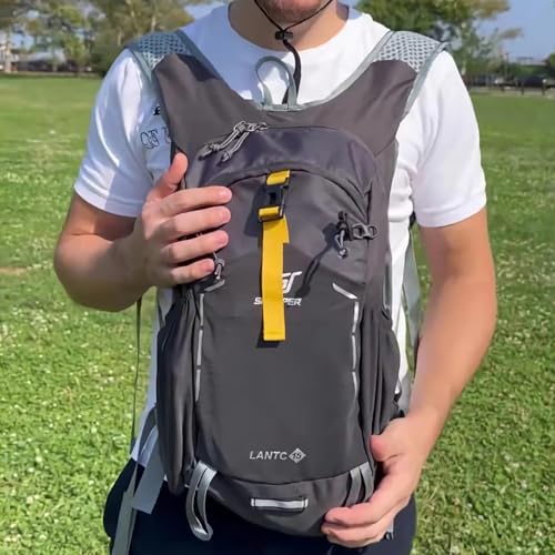 SKYSPER Small Hiking Backpack - 15L Travel Daypack Lightweight Bag Water Resistant Hiking Backpacks for Women Men - color: Lantc15-darkgray, size: Small