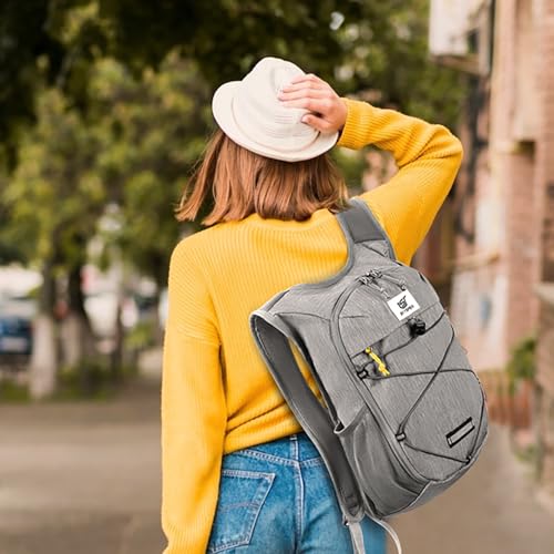 SKYSPER Foldable Hiking Backpack - 10L/15L Small Lightweight Daypack Breathable Travel Backpacks - color: Gray, size: 10 l