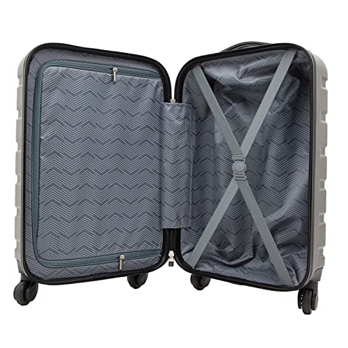 Travelers Club Harper Luggage, Charcoal, 20-Inch Carry-On - color: Charcoal, size: 22-Inch