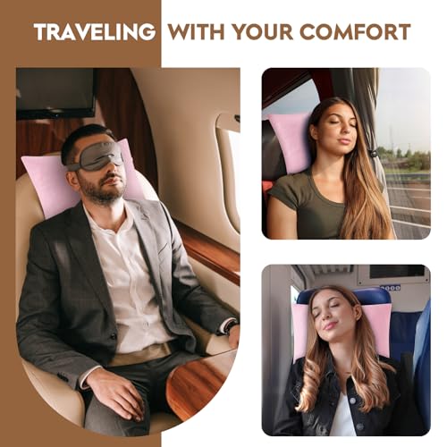 Small Shredded Memory Foam Pillow, Camping Pillow Travel Pillow - Compressible Medium Firm, Breathable Cover, Ideal Backpacking Hiking, Airplane and Car (Apricot Pink, M) - color: Apricot Pink, size: M-17.7 X 13.8 Inch