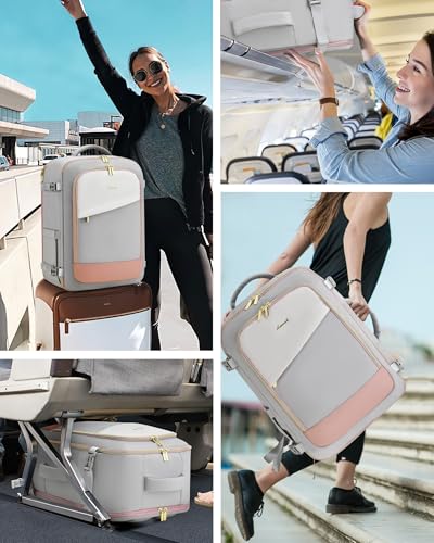 LOVEVOOK Travel Backpack for Women, 40L Carry On Backpack Flight Approved, Large Personal Item Bag Fits 17 inch Laptop, TSA Approved Luggage with 3 Packing Cubes,Waterproof Weekender Gym Essentials - color: Beige-grey-pink, size: 40L