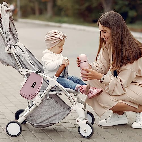Cerbonny Freezable Lunch Bag, Mini Cooler Bag, Small Lunch Bag, Insulated Small Cooler Box with Ice Packs & Handle Buckle for School Work Travel,Pink - color: Pink