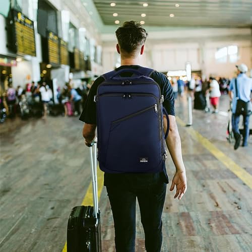 MATEIN Extra Large Mens Travel Backpack Carry on, Expandable Traveling Backpack for Men Airline Approved, Water Resistant Business Casual Daypack, Traveler Gift, Blue - color: Blue, size: XX-Large