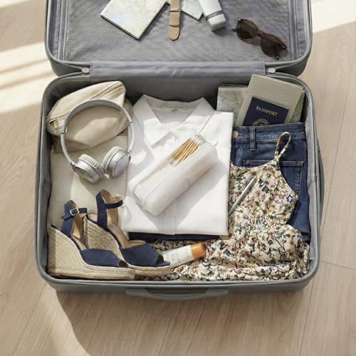 Cotton Pad Swab Travel Case, 2-in-1 Waterproof Organizer, VISFRESH (Clear) - color: Clear