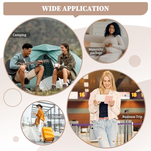 Weekender Bags for Women,Personal Item Travel Bag with Shoes Compartment,Overnight Travel Duffel Bag with Toiletry Bag,Medium - color: Beige & Brown, size: Medium