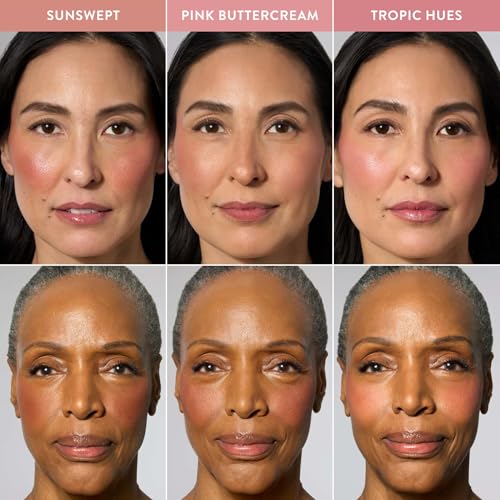 LAURA GELLER NEW YORK Geller's Greatest Blush Crush Baked Blush Trio - Sunswept, Pink Buttercream, Tropic Hues - Blush-n-Brighten Marbleized Blush Palette - All Skin Tones - color: Blush Trio