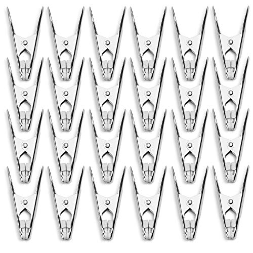 48 Pack - Long Lasting, Stainless Steel Clothespins - Strong Grip - Weather-Resistant, Multipurpose Clip - Use As Clothesline Laundry Clips, Chip Bag Clips, Hanger Clips and Craft Clips (48 Pack) - size: 48 Pack