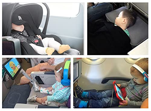 Inflatable Travel Foot Rest Pillow, Adjustable Height Leg Rest Pillow for Cars, Home, Office, Trains, Airplane, Make a Flat Bed for Baby, Kids, Toddlers, Grey, 1 Pack - color: Grey 1