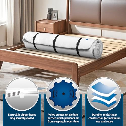 Vacuum Mattress Bag for Memory Foam and Latex - Sealed for Easy Movement, Transport and Storage (Twin/Twin-XL) - size: Twin/ Twin XL