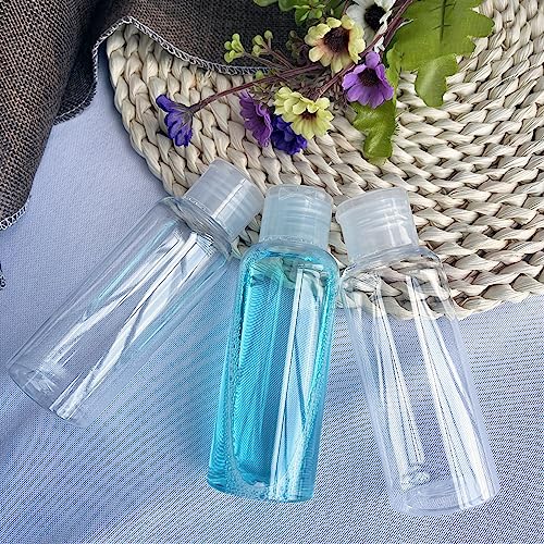 DNSEN 5 Pack 3.4oz Empty Plastic Travel Bottles for Toiletries TSA Approved Leak Proof Squeezable Travel Size Containers Travel Essentials Accessories, clear