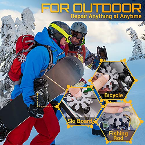 20-in-1 Snowflake Multi Tools & Upgraded Credit Card Tool - Christmas Birthday Gifts for Adult Men Women