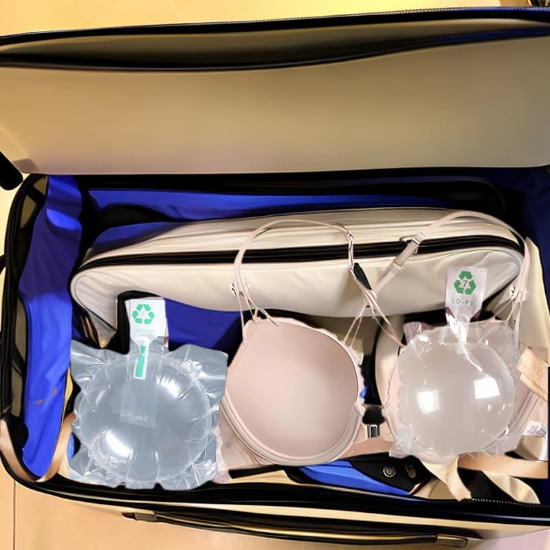 Ouliget Portable Bra Underwear Inflatable Bag,Bra Support Bag for Preventing Deformation,Traveling Lingerie Protective Organizer Bag,50 Pieces