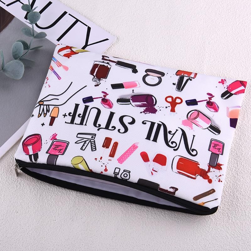 ShiQiao Spl Nail Stuff Manicure Organiser Bag for Women Christmas Birthday Gifts for Girls Nail Polish Tool Accessories Organiser Pouch for Manicurist Manicure Tool Storage Makeup Bag Pouches
