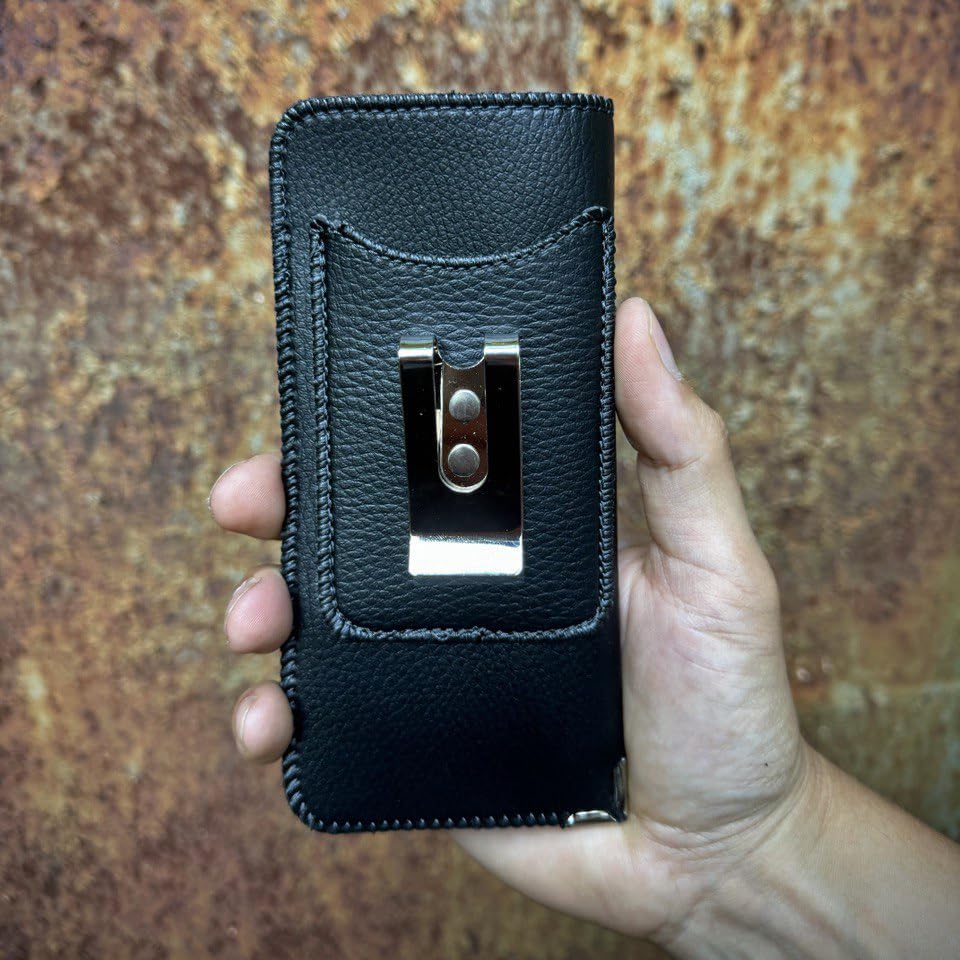 Orsus Soft Glasses Case with Belt Clip & Card Pocket, PU Leather Eyeglass Sunglasses Case Pouch Felt Lining - color: Black
