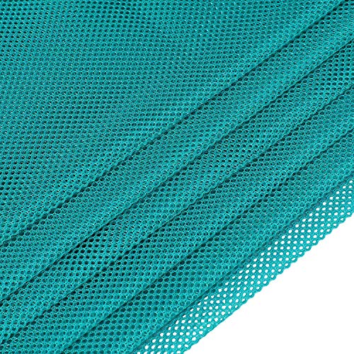 Frienda 6 Pieces Mesh Stuff Sack, 11 x 15 Inch Durable Nylon Drawstring Laundry Bag for Rinsing Beach Toys, Seashell Collecting, Mesh Bags for Travel(Turquoise) - color: Turquoise