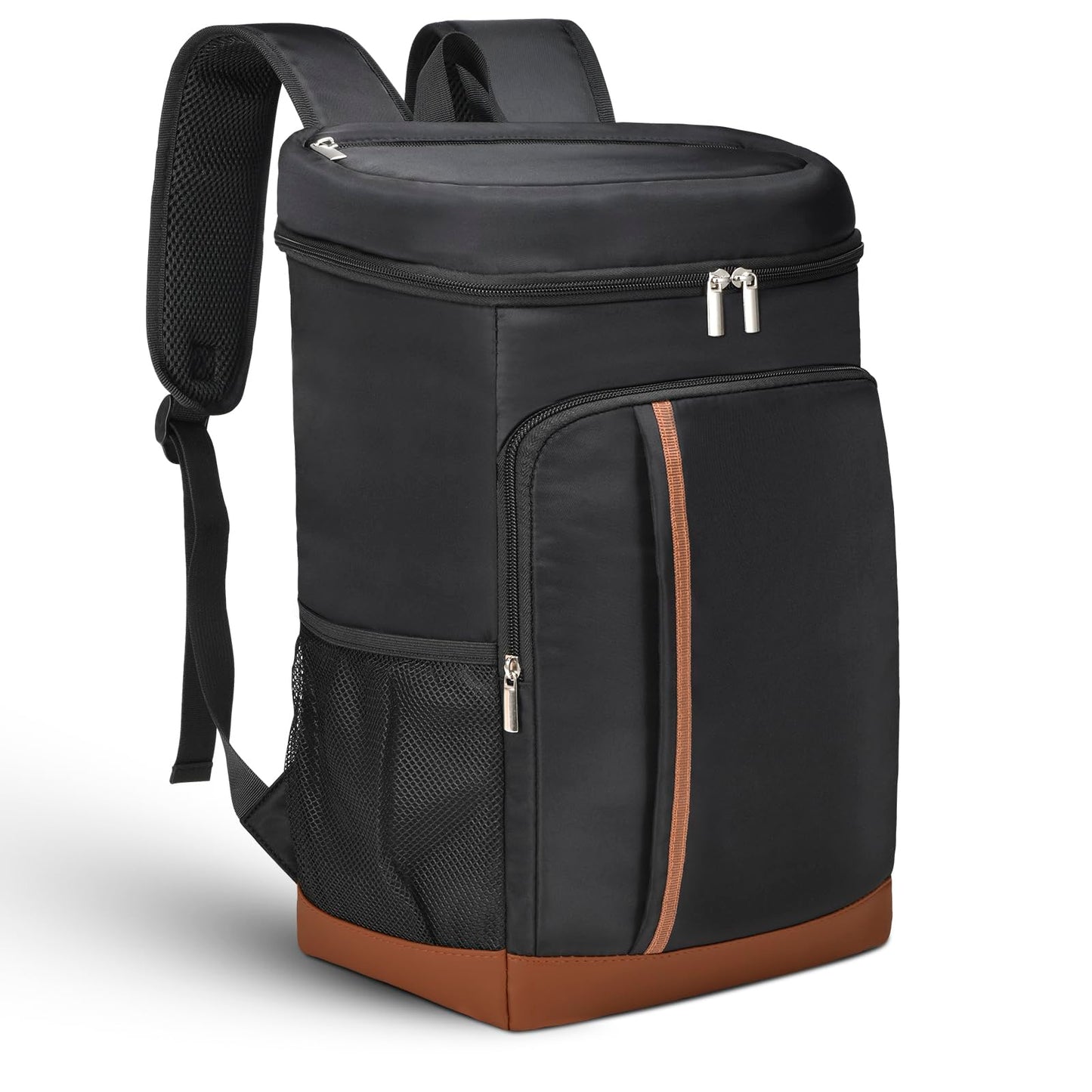 Cooler Backpack Insulated Waterproof 35 Cans,Two Compartments Backpack Cooler,Lightweight Back Pack for Women/Men - color: Black