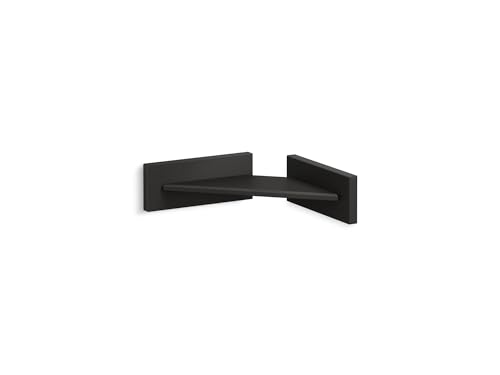KOHLER K-23287-BL Square Foot Ledge, Premium Metal Construction, Corrosion Resistant, Shaving Ledge, Matte Black - color: Matte Black
