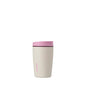 Owala SmoothSip Slider Insulated Stainless Steel Coffee Tumbler, Reusable Iced Coffee Cup, Hot Coffee Travel Mug, BPA Free 12 oz, Pink/Tan (Daybreak) - color: Daybreak, size: 12 Ounces
