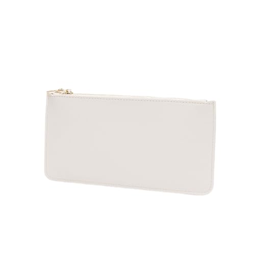 Pencil Pen Case Stationery Case Pouch Bag (Beige,Faux leather) - color: Beige/FL