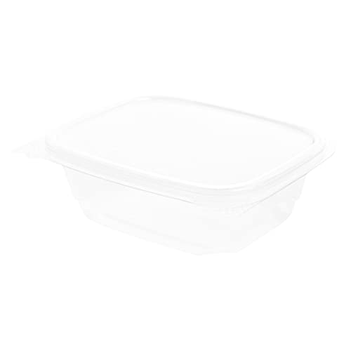 Restaurantware Thermo Tek 12 Ounce Deli Food Containers 100 Anti-Fog Hinged Lid Containers - Freezable Rectangle Clear Plastic To Go Food Containers Disposable - size: 12 oz