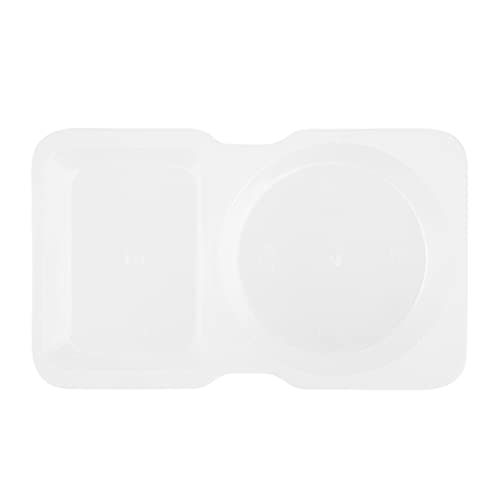 Futura 5 Ounce Snack Containers, 100 Microwavable Sauce Containers - 2 Compartments, Hinged Lid, Clear Plastic Portion Cups, For Condiments Or Dips - Restaurantware - size: 5 oz
