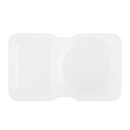 Futura 5 Ounce Snack Containers, 100 Microwavable Sauce Containers - 2 Compartments, Hinged Lid, Clear Plastic Portion Cups, For Condiments Or Dips - Restaurantware - size: 5 oz