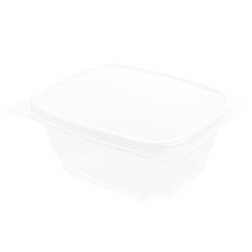 Restaurantware Thermo Tek 16 Ounce Deli Food Containers 100 Anti-Fog Hinged Lid Containers - Freezable Rectangle Clear Plastic To Go Food Containers Disposable - size: 16 oz