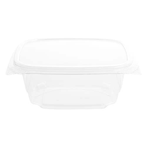 Restaurantware Thermo Tek 16 Ounce Deli Food Containers 100 Anti-Fog Hinged Lid Containers - Freezable Rectangle Clear Plastic To Go Food Containers Disposable - size: 16 oz