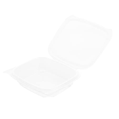 Restaurantware-Thermo Tek 8 Ounce Clamshell Containers, 100 Anti-Fog To Go Food Containers - Freezable, Rectangle, Clear Plastic Food Packaging Containers, Disposable - size: 8 oz