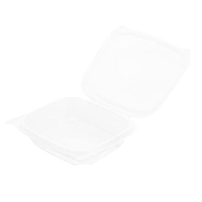 Restaurantware-Thermo Tek 8 Ounce Clamshell Containers, 100 Anti-Fog To Go Food Containers - Freezable, Rectangle, Clear Plastic Food Packaging Containers, Disposable - size: 8 oz