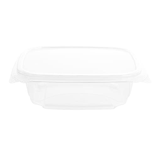 Restaurantware Thermo Tek 12 Ounce Deli Food Containers 100 Anti-Fog Hinged Lid Containers - Freezable Rectangle Clear Plastic To Go Food Containers Disposable - size: 12 oz