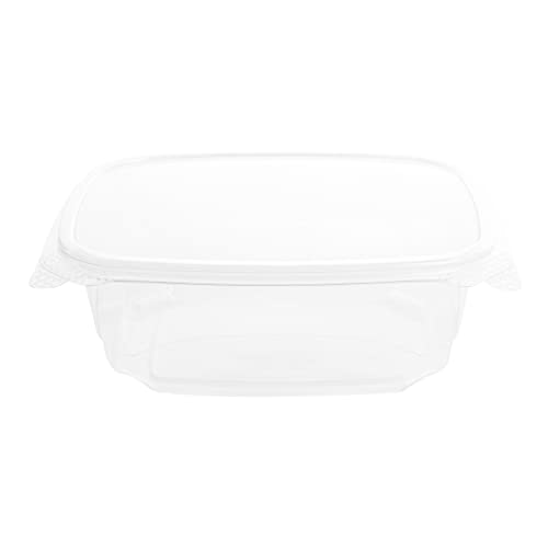 Restaurantware Thermo Tek 32 Ounce Deli Food Containers 100 Anti-Fog Hinged Lid Containers - Freezable Rectangle Clear Plastic To Go Food Containers Disposable - size: 32 oz