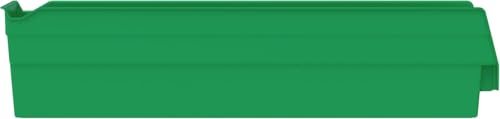 Akro-Mils 30128 Plastic Shelf Bins, Heavy Duty Storage Bins for Garage, Closet, and Drawer Organization, 18-Inch x 4-Inch x 4-Inch, Green, 12-Pack - color: Green