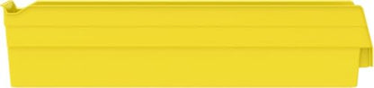 Akro-Mils 30128 Plastic Shelf Bins, Heavy Duty Storage Bins for Garage, Closet, and Drawer Organization, 18-Inch x 4-Inch x 4-Inch, Yellow, 12-Pack - color: Yellow