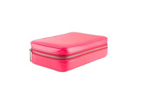 Woosh Beauty, Jetsetter Bundle in #1 Light, Fold Out Face Non-Refillable, Essential Brush Set, Travel Case in Hot Pink
