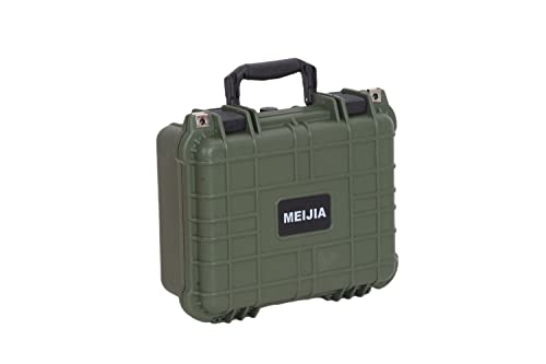 MEIJIA Portable All Weather Waterproof Protective Case,Hard Case,Camera Case With Customized Fit Foam,Fit Use of Drones,Camera,Equipments,Pistols,13.35 x11.63x5.98inches (Green) - color: Green