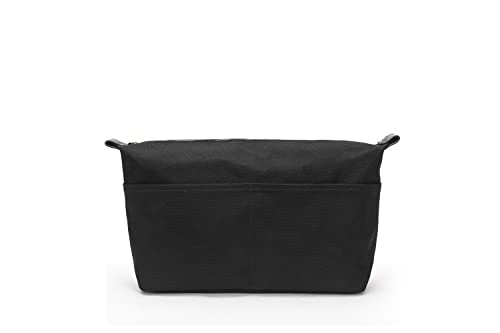 Insert Storage Bag Purse Organizer and Cosmetic Travel Bags for Women Makeup Bag with Compartments Three Sizes Cotton Canvas built-in compartments functiona and fashionable - color: Black, size: Large