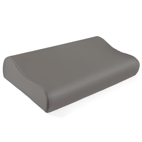 THXSILK 19 Momme 100% Mulberry Silk Pillowcase for Contour Memory Foam Pillow, Contour Pillow Case Cover, Cervical Pillow Case, Pack of 1(Charcoal, 20"x12"x3.9"/2.7") - color: Charcoal, size: 20" x 12" x 3.9"/2.7"