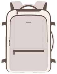 LOVEVOOK Travel Backpack for Women & Men, 40L Large Carry On Backpack Airline Approved, TSA Personal Item Weekender Bag, Water Resistant Laptop Backpacks with 3 Packing Cubes for Travel Essentials - color: Nude-cream White, size: 18 Inch - 4 Pcs