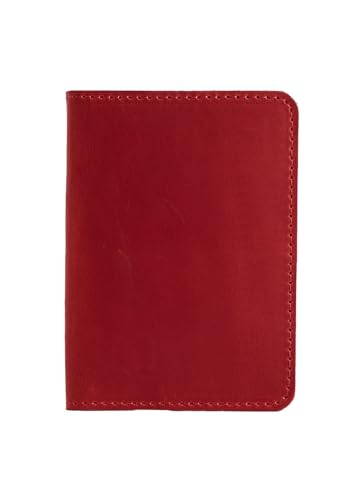 INCARNE US Leather Passport Holder for Travel - Passport Case - Passport Wallet for Men - Passport Cover for Women Sleeve Protector - Travel Essentials Vacation Luggage Travel Gifts - Vintage Red - color: Vintage Red, style: Timeless Style