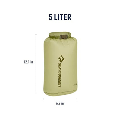 Sea to Summit Ultra-Sil Dry Bag, Ultralight Waterproof Dry Storage - color: Tarragon Green, style: 5 litres